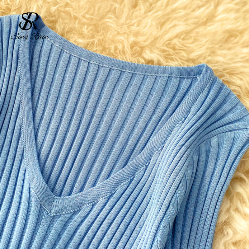 Vestido Longo Manga Longa Decote V Helena