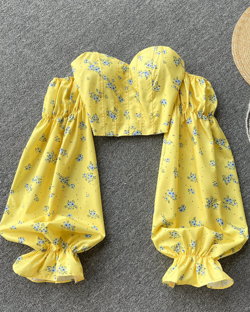 Cropped Manga Longa Ombro Exposto Aurora