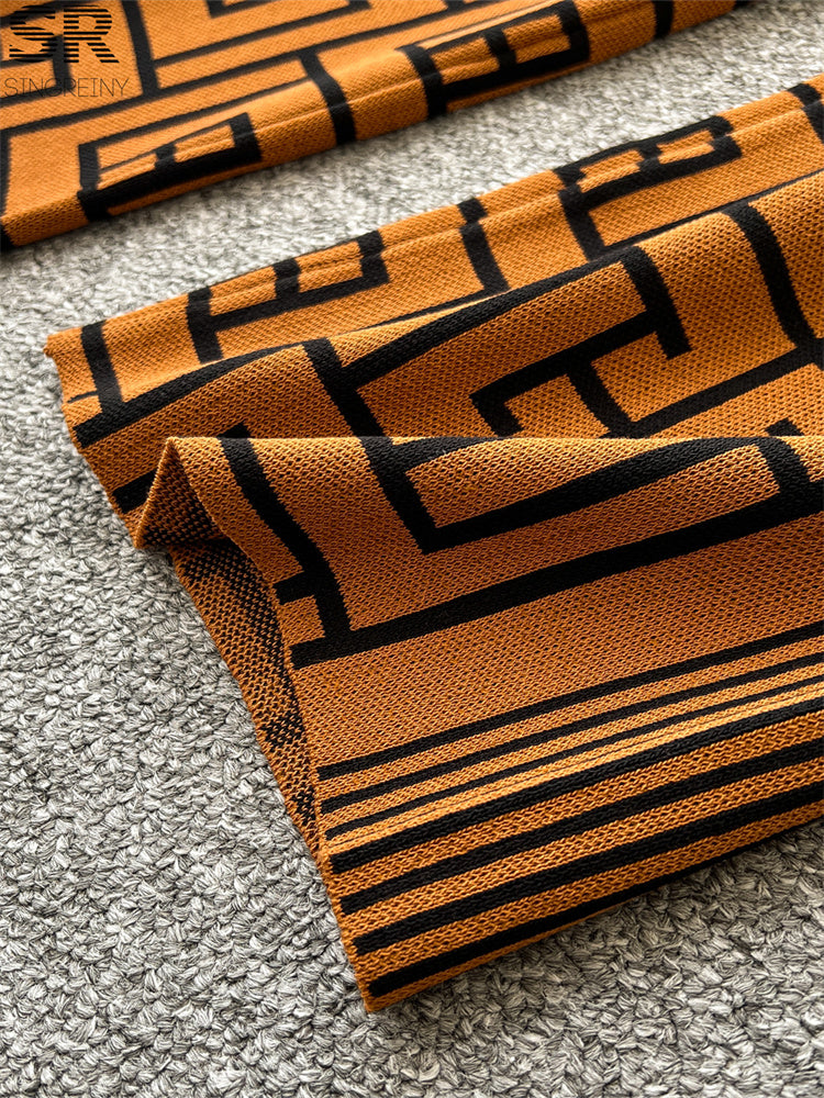 Conjunto Cardigã Geométrico Manga Longa Calça Helena