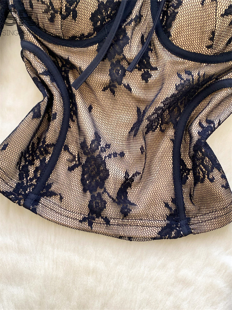 Cropped Manga Longa Renda Justa Sofia