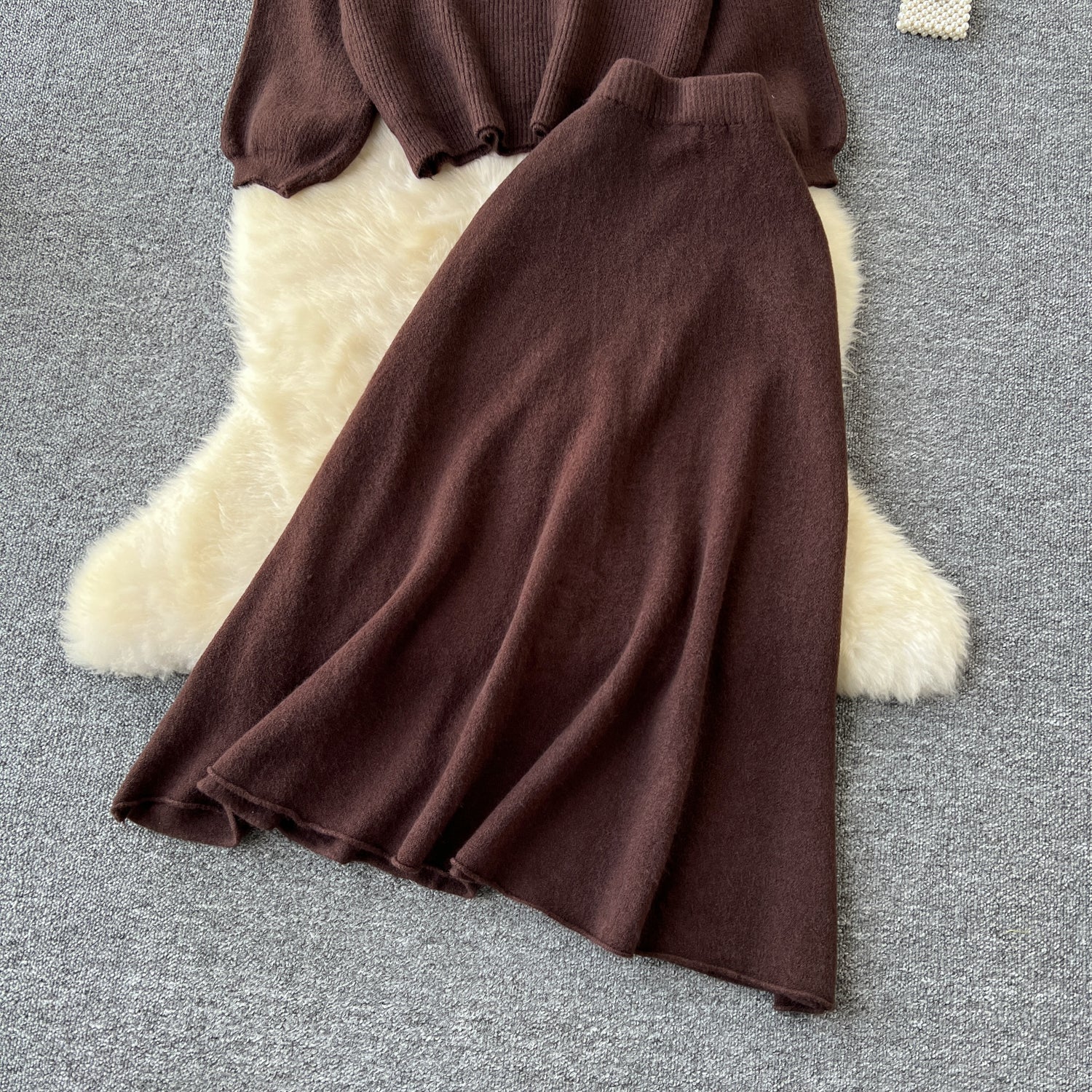 Conjunto Blusa Manga Longa Saia Longa Íris