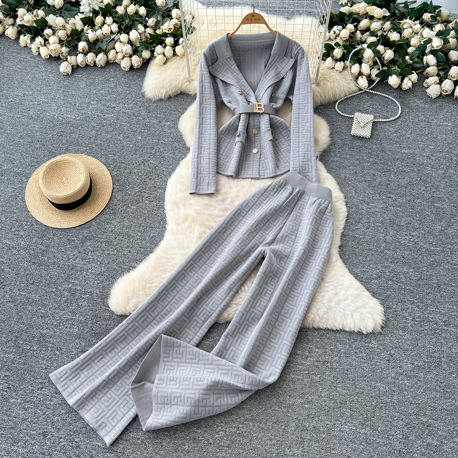 Conjunto Blazer Manga Longa Calça Alfaiataria Elisa