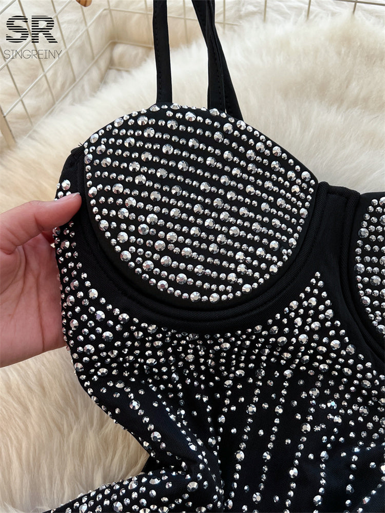 Vestido Longo Alça Fina Pérola Chloe