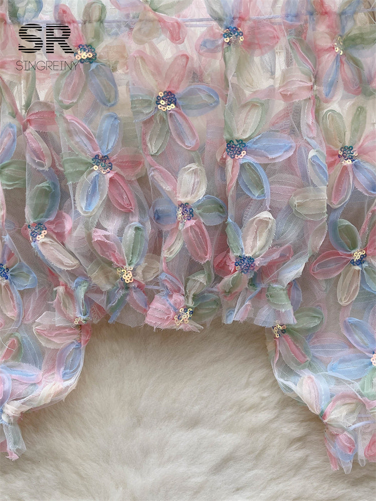 Cropped Ombro A Ombro Manga Longa Transparente Serena