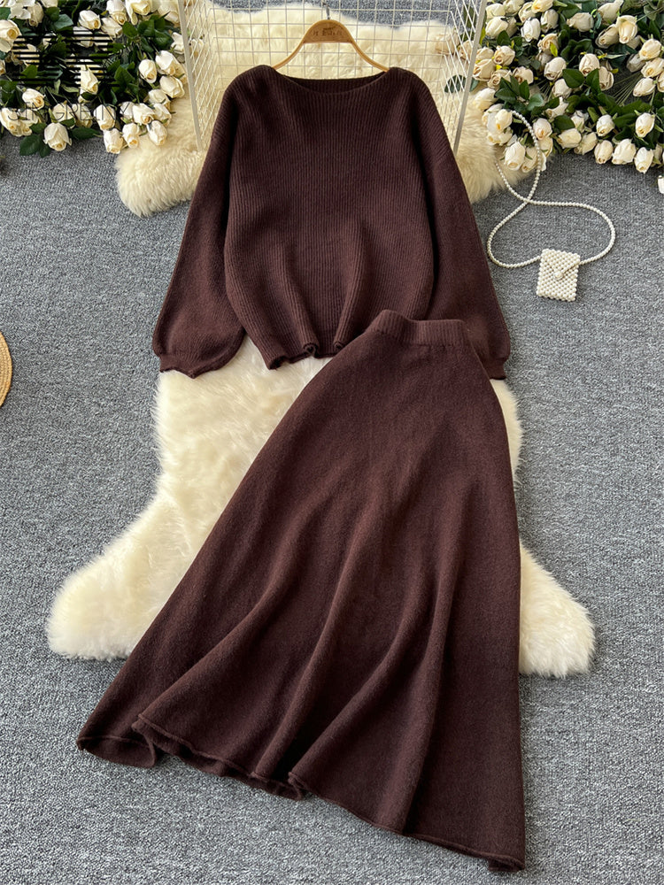 Conjunto Blusa Manga Longa Saia Longa Íris