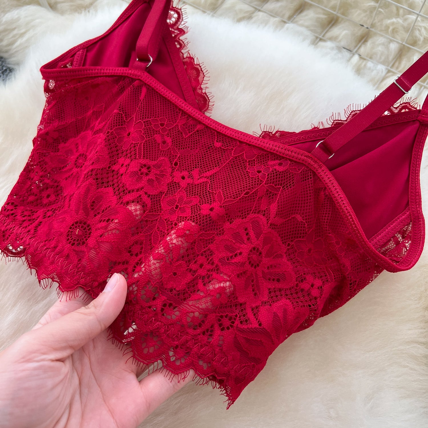 Conjunto Cropped Renda Alça Fina Saia Longa Chloe