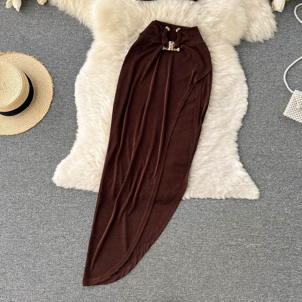 Conjunto Top Tomara Que Caia Saia Longa Serena