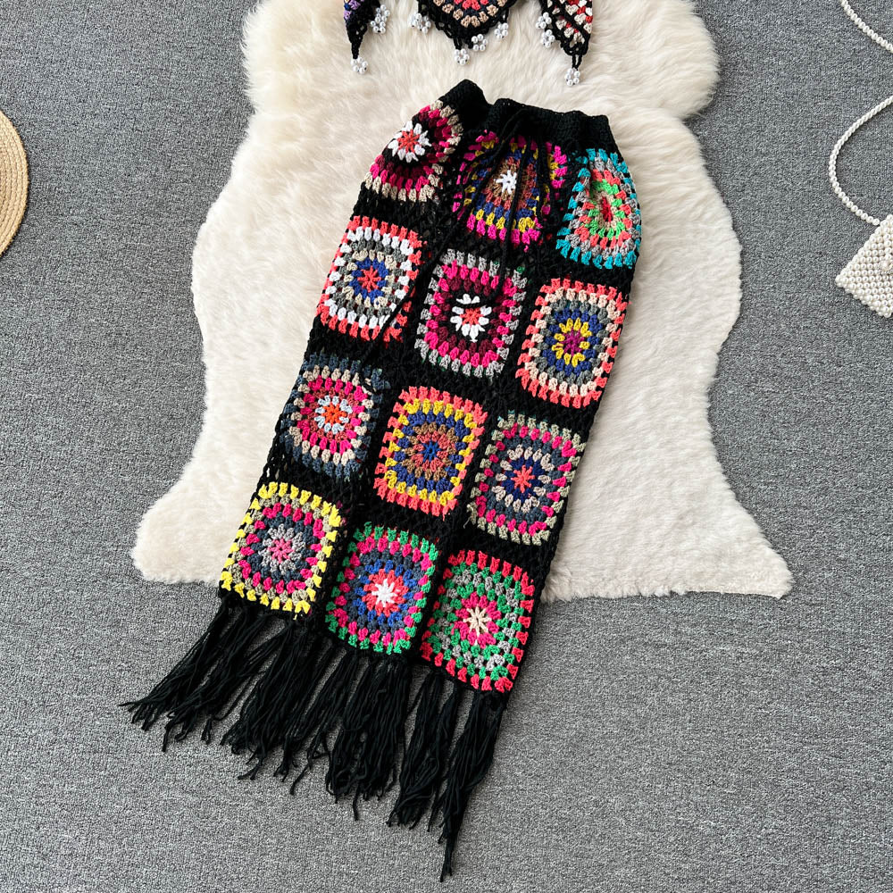 Conjunto Longo Top Assimetrico Saia Longa Recortes Helena