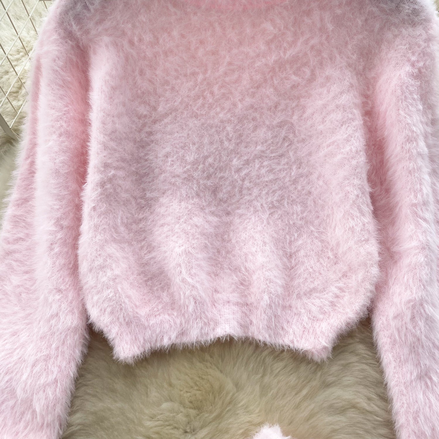 Conjunto Manga Longa Saia Curta Bianca