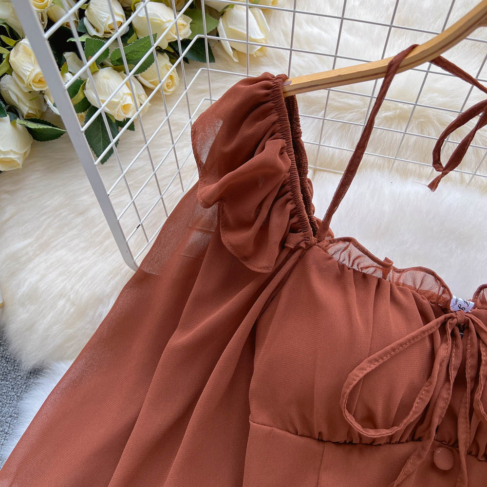 Cropped Manga Flare Decote Halter Valentina