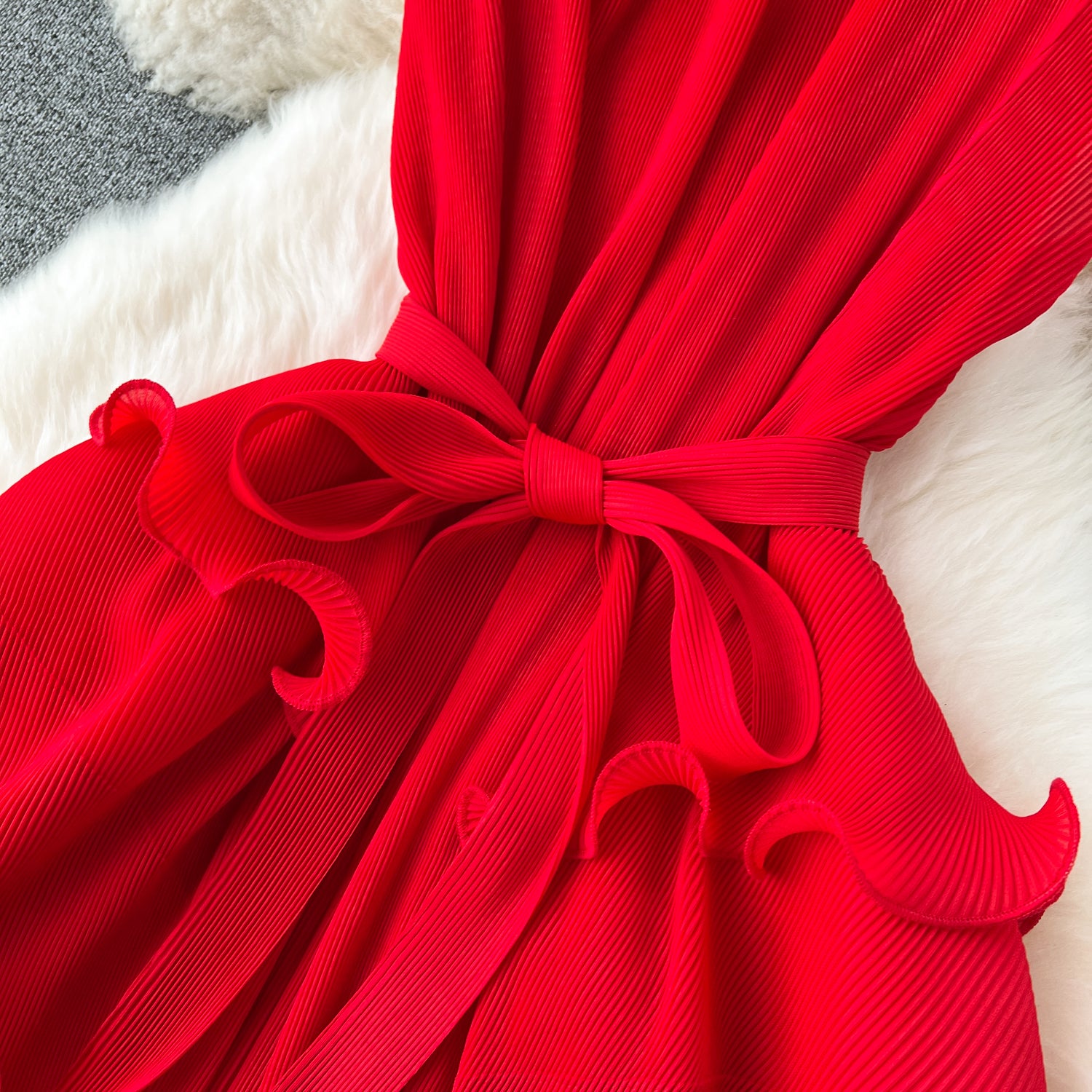 Vestido Longo Sem Manga Babado Solto Aurora