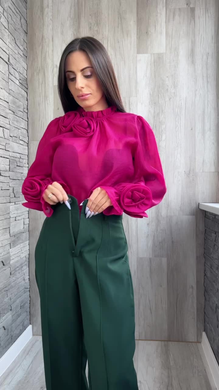 Blusa Manga Longa Floral Helena