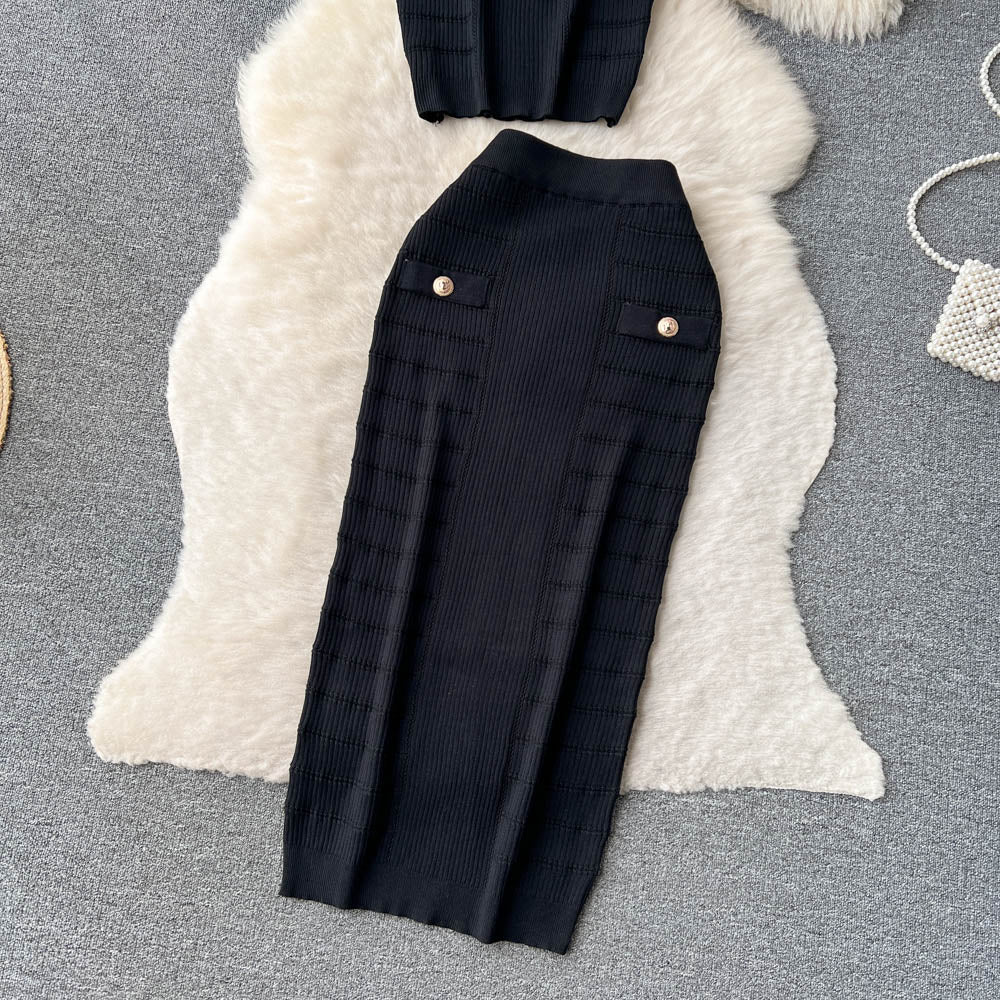 Conjunto Duas Peças Sem Manga Saia Midi Valentina