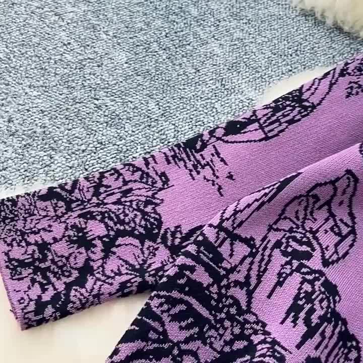 Conjunto Cardigã Jacquard Manga Longa Calça Bianca