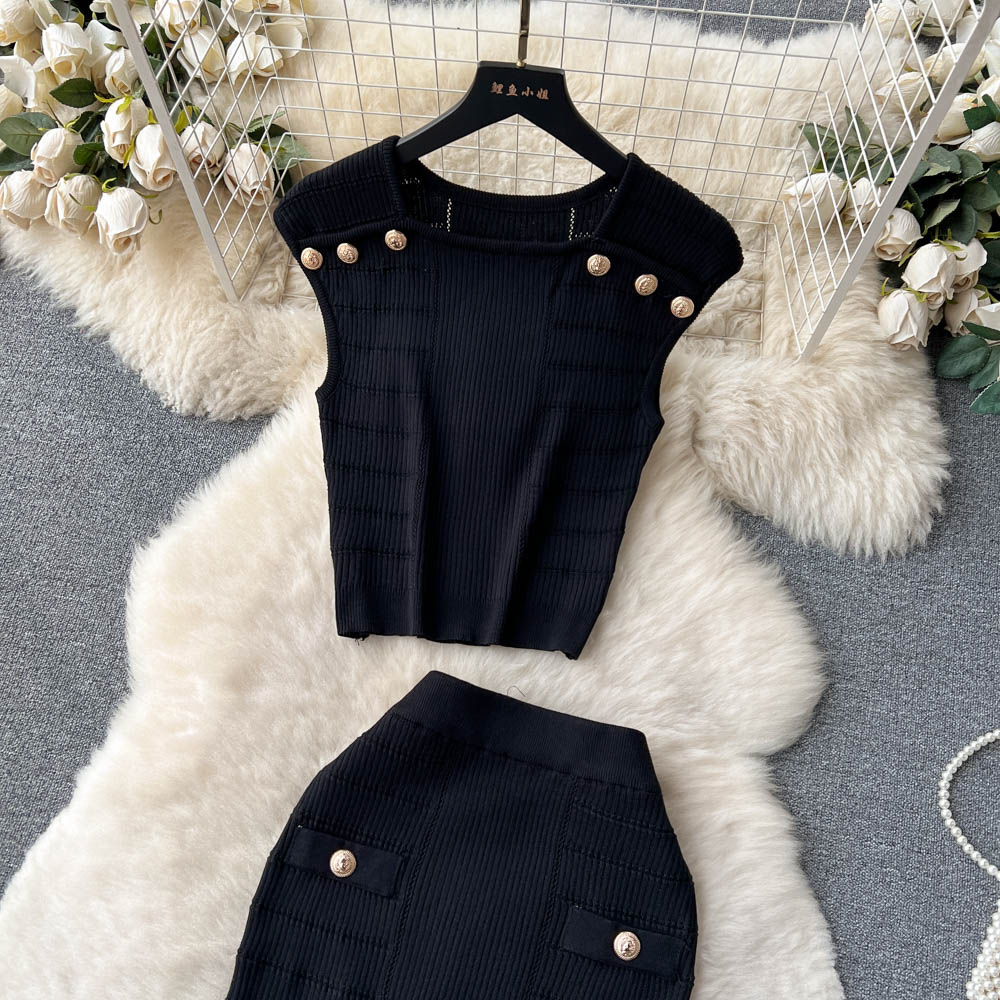 Conjunto Duas Peças Sem Manga Saia Midi Valentina