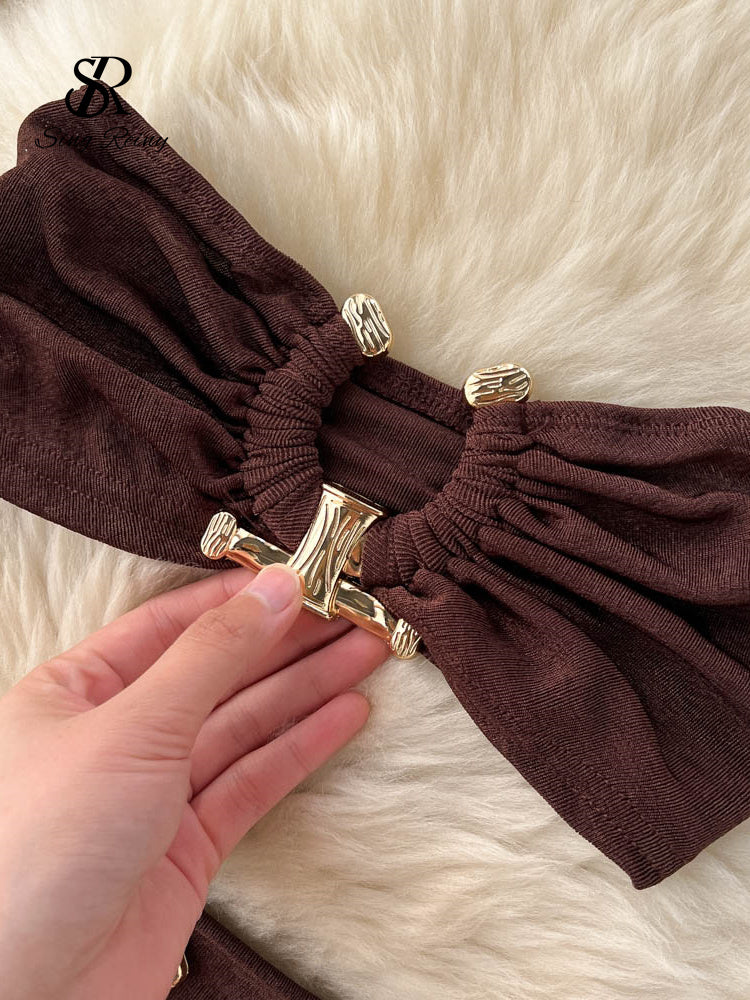 Conjunto Top Tomara Que Caia Saia Longa Serena