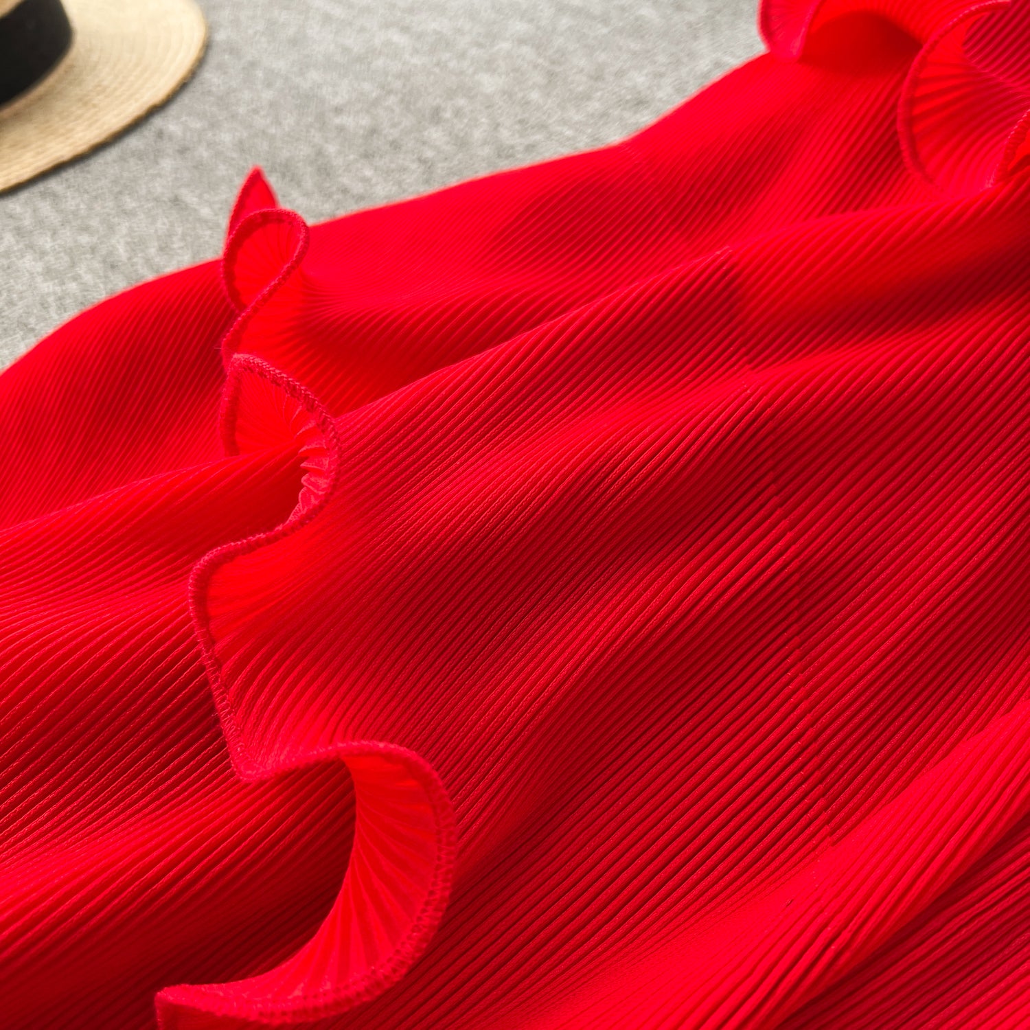 Vestido Longo Sem Manga Babado Solto Aurora