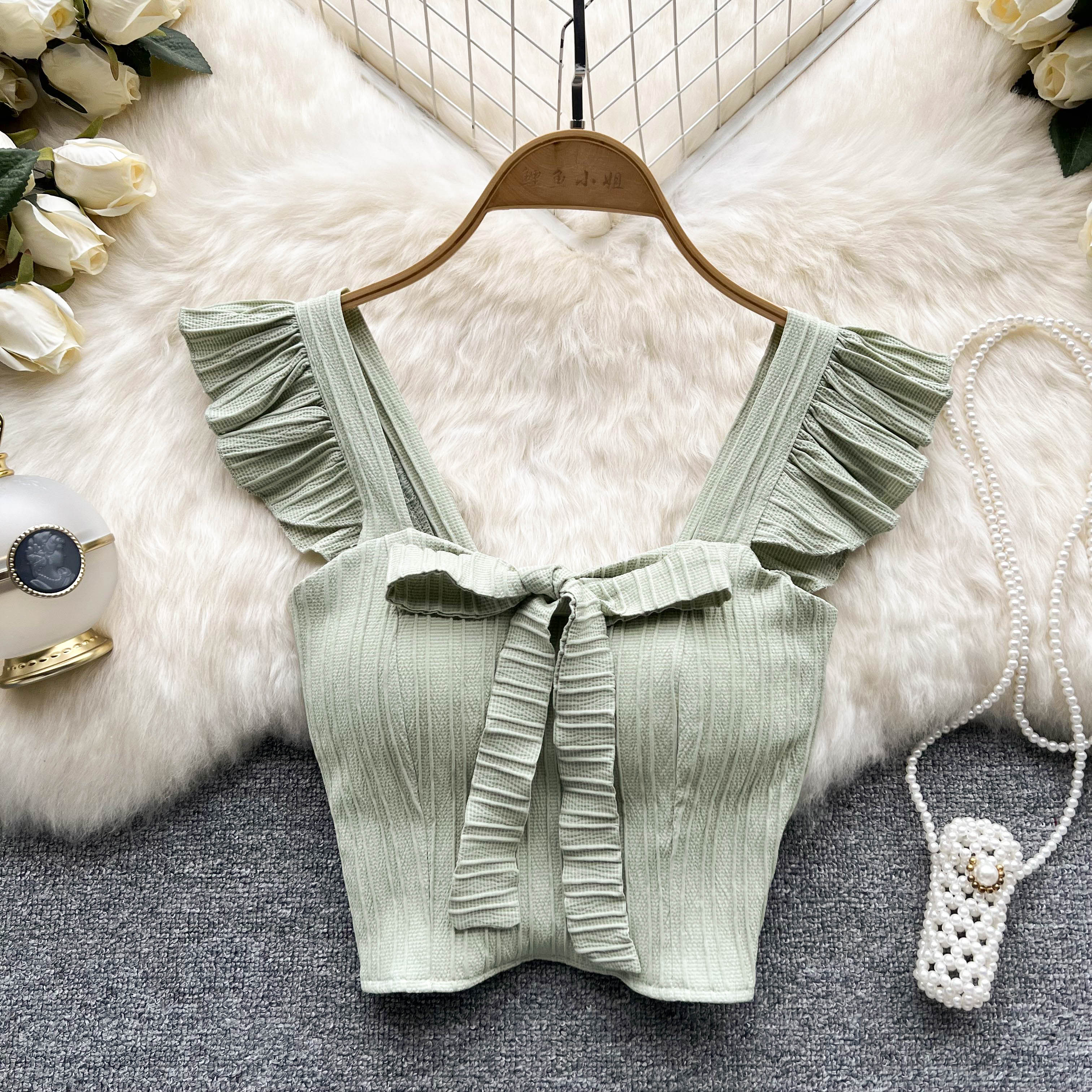 Cropped Estruturado Babados Luna