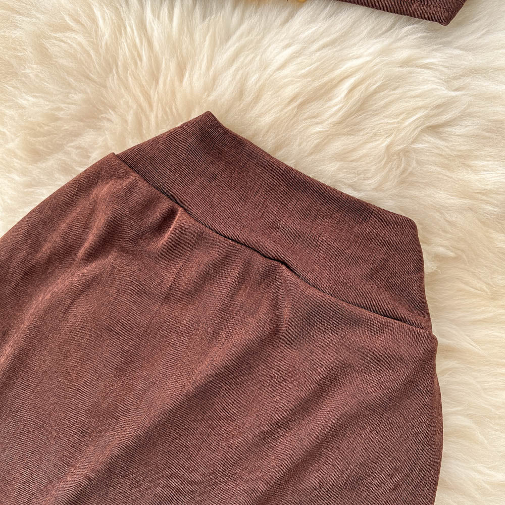 Conjunto Top Tomara Que Caia Saia Longa Serena