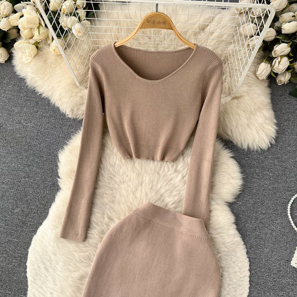 Conjunto Cropped Manga Longa Saia Longa Sofia