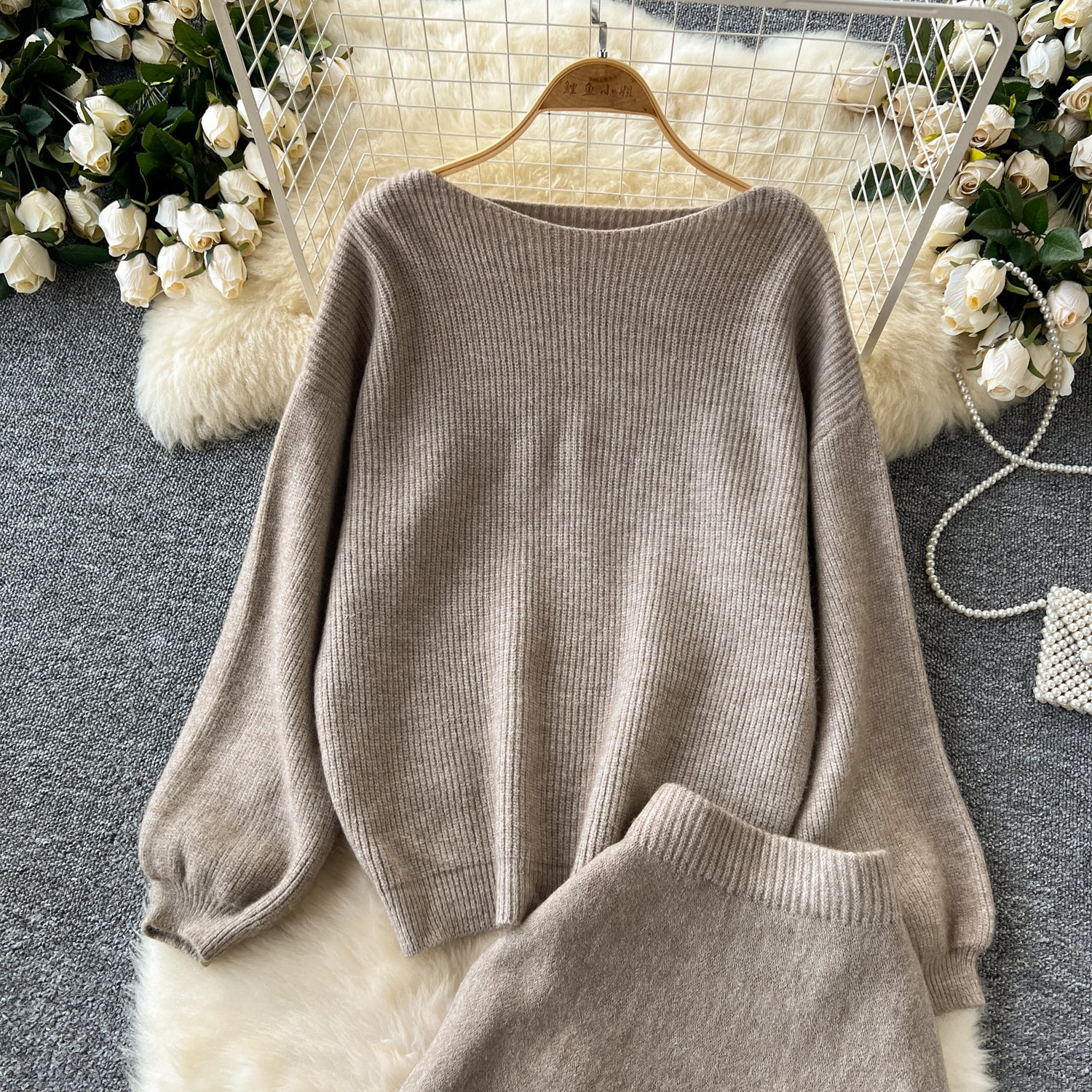 Conjunto Blusa Manga Longa Saia Longa Íris