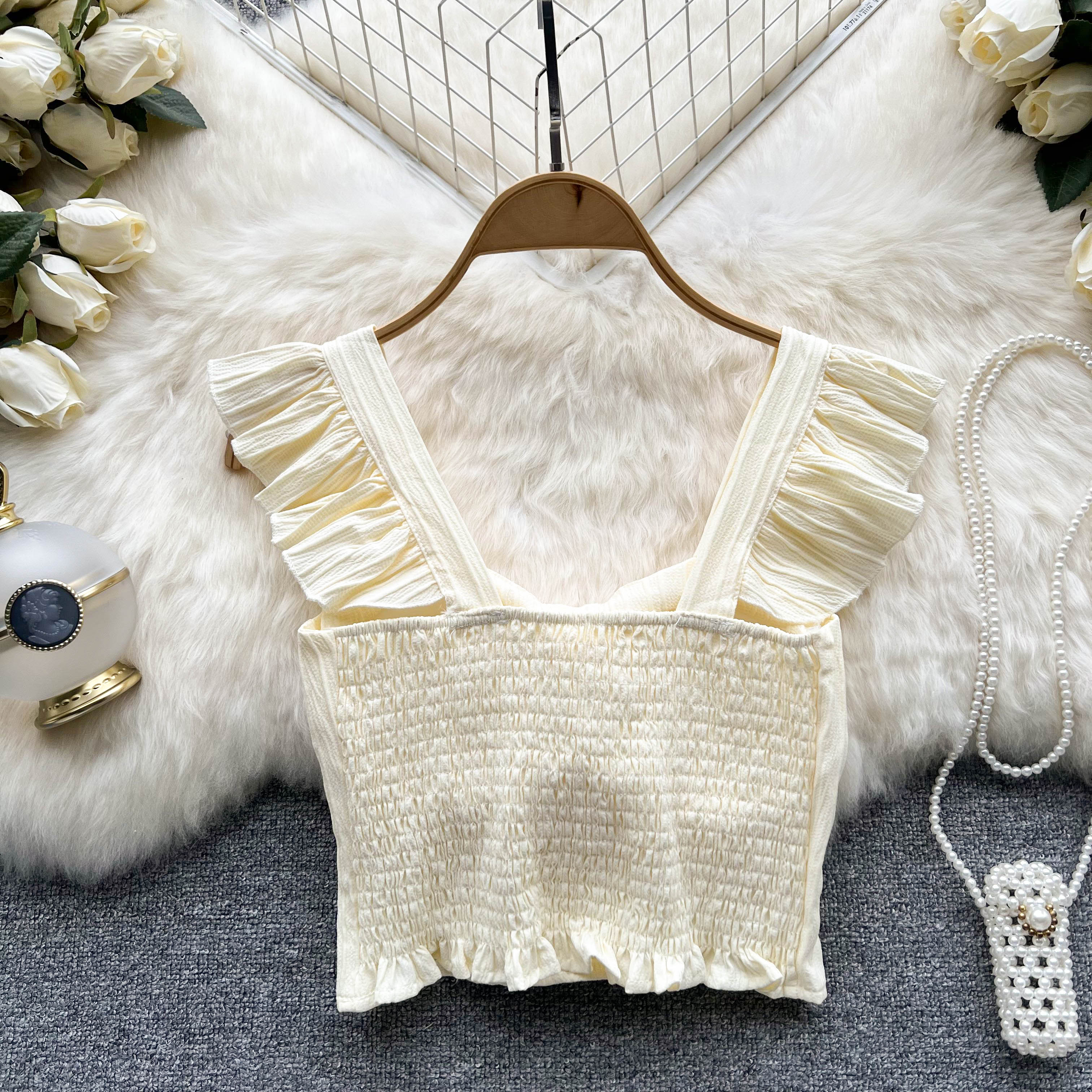 Cropped Estruturado Babados Luna