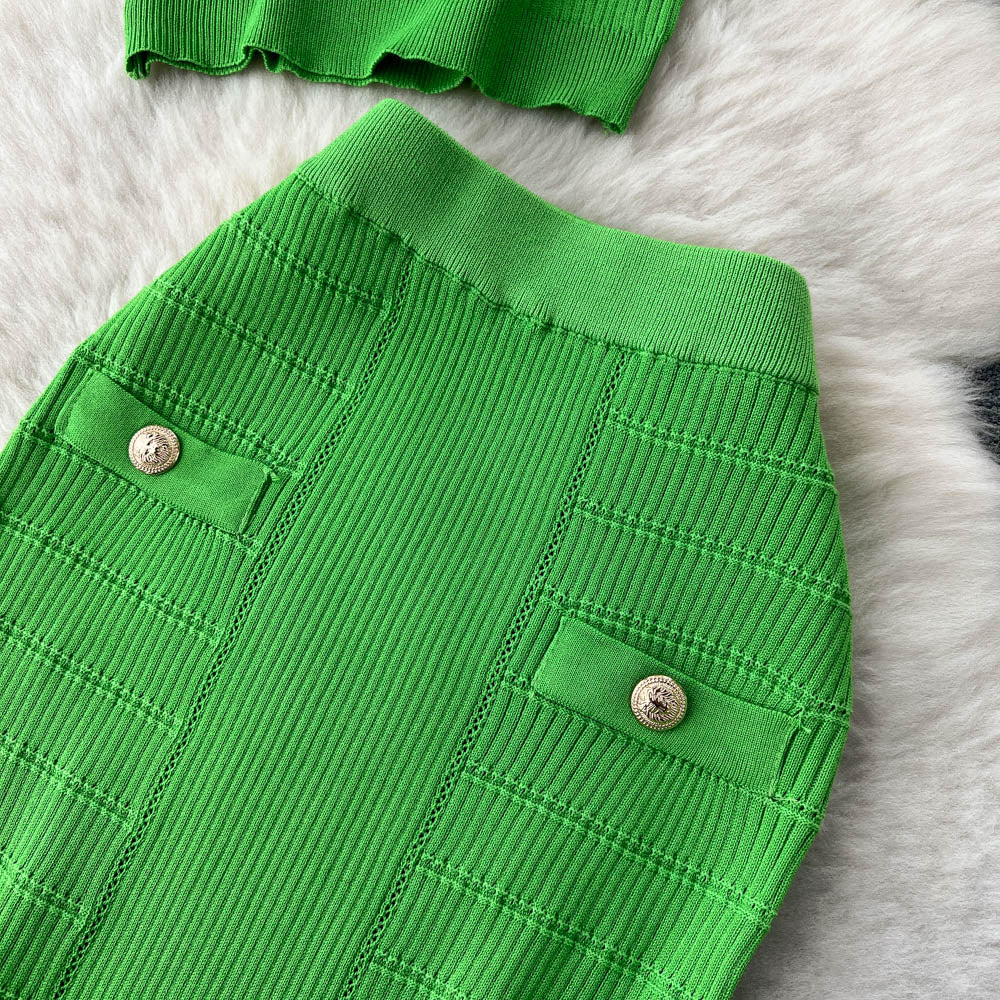 Conjunto Duas Peças Sem Manga Saia Midi Valentina