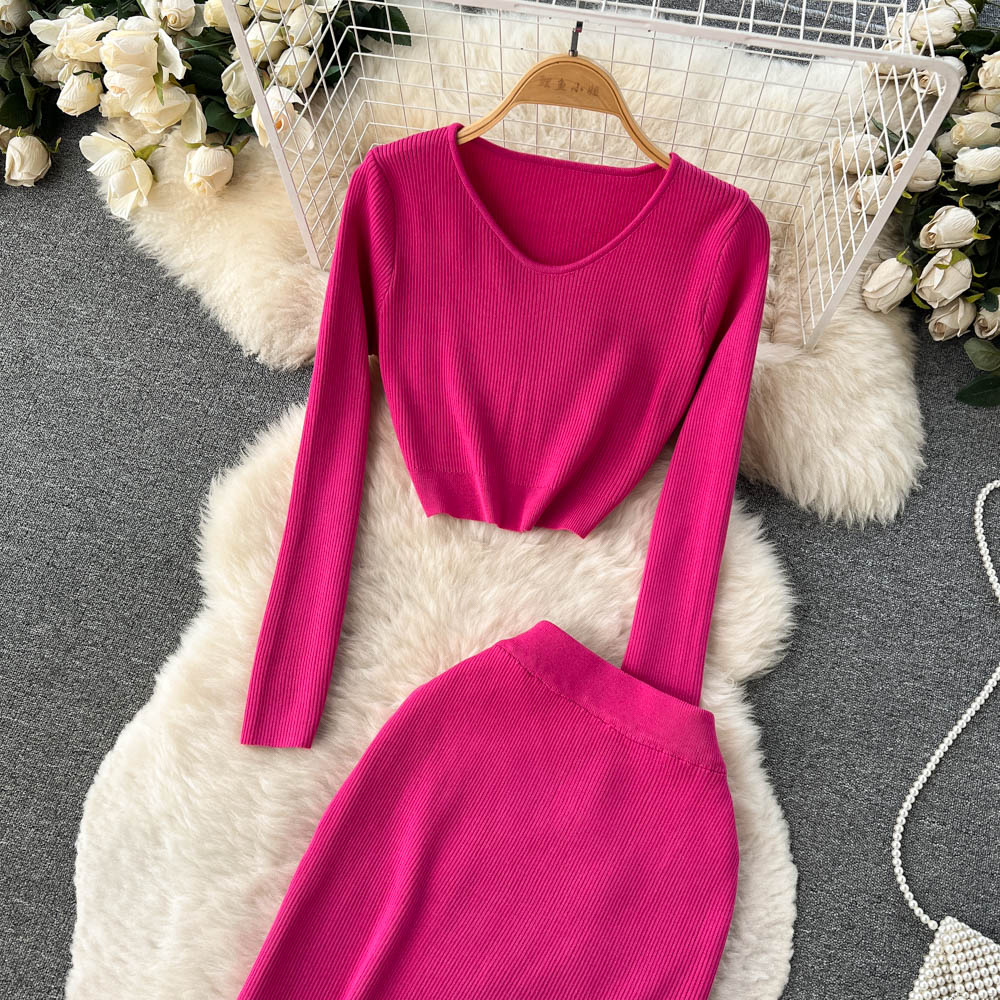 Conjunto Cropped Manga Longa Saia Longa Sofia