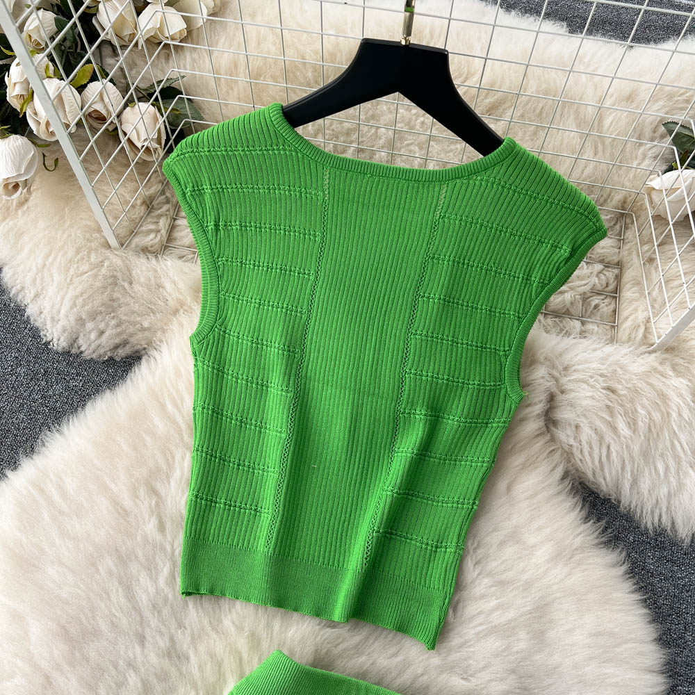 Conjunto Duas Peças Sem Manga Saia Midi Valentina