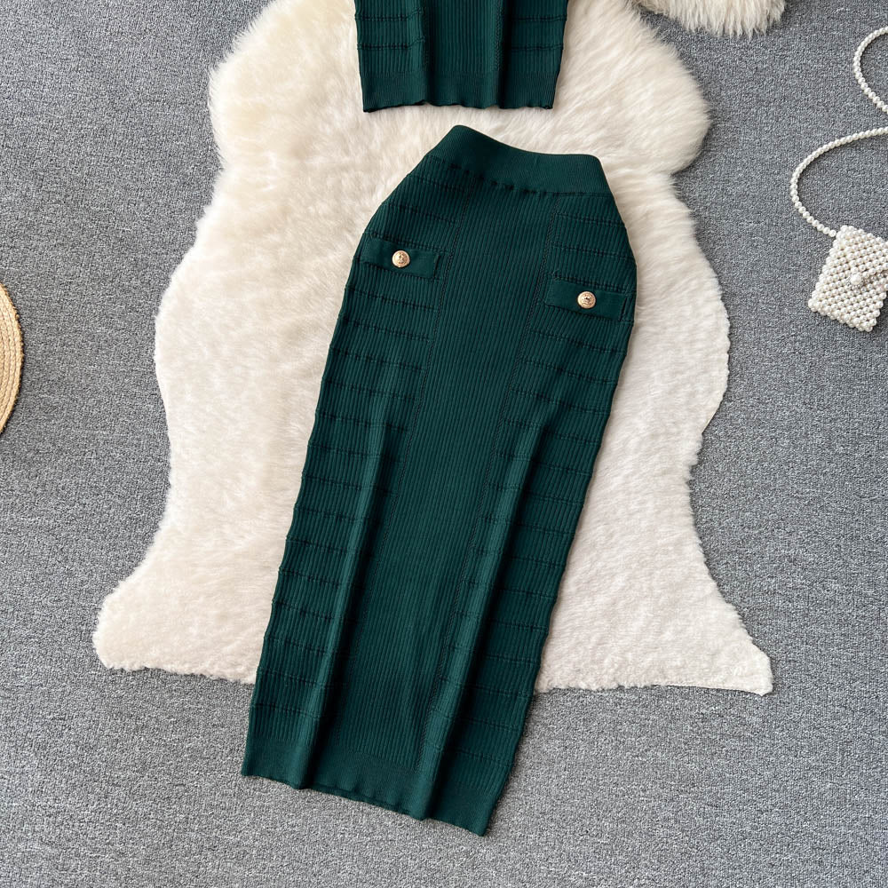 Conjunto Duas Peças Sem Manga Saia Midi Valentina