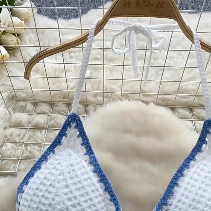 Conjunto Cropped com Franjas Short Tricot Bianca