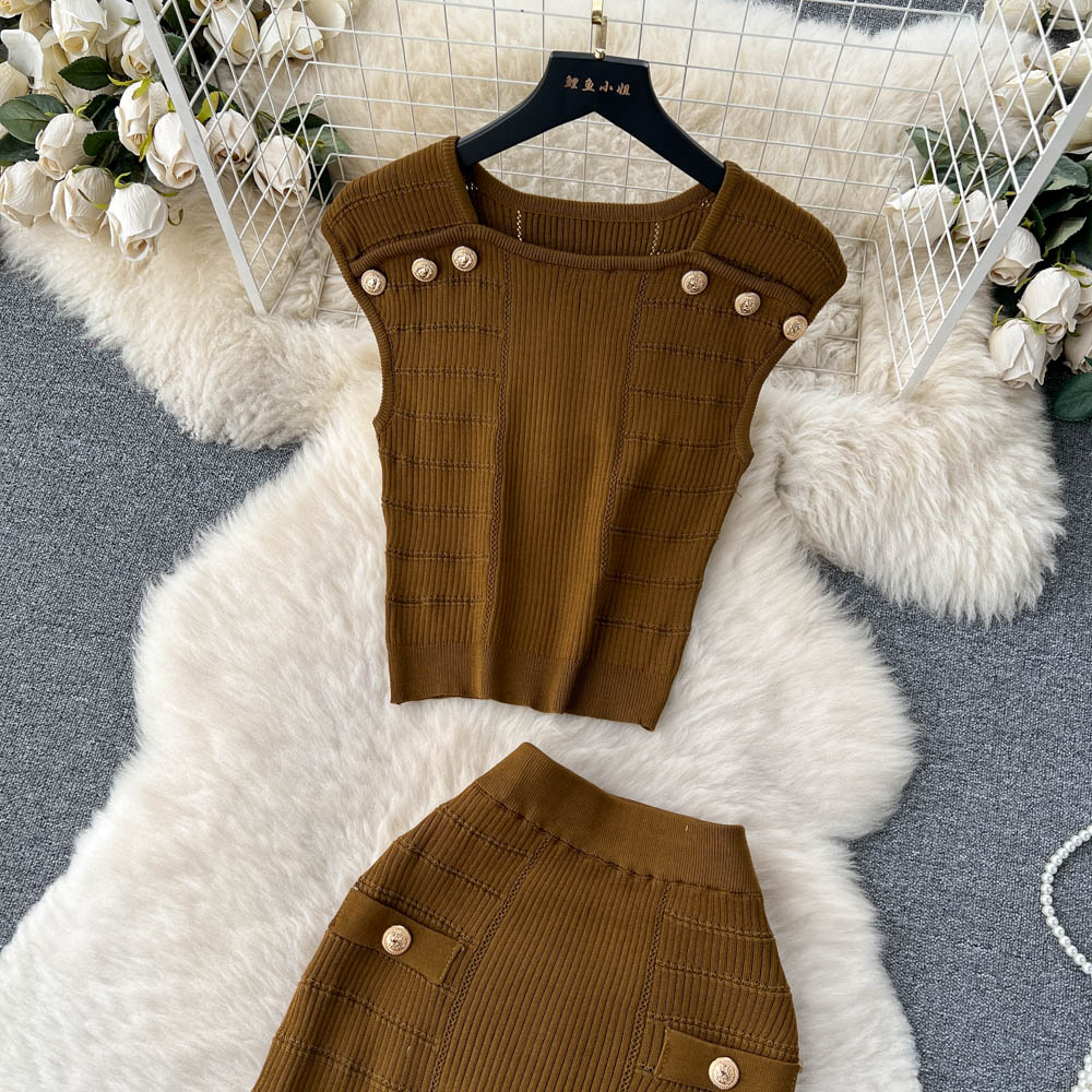 Conjunto Duas Peças Sem Manga Saia Midi Valentina