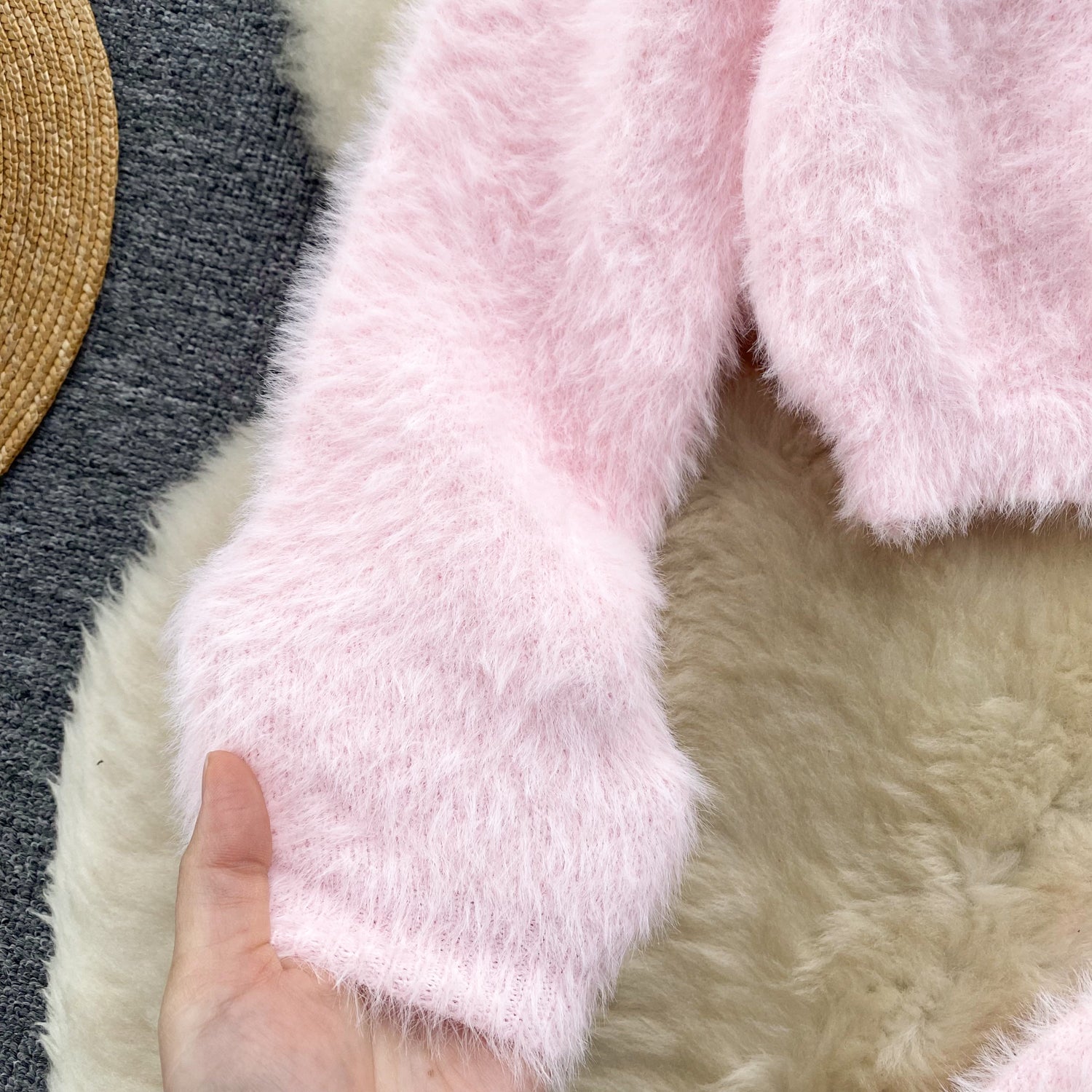 Conjunto Manga Longa Saia Curta Bianca