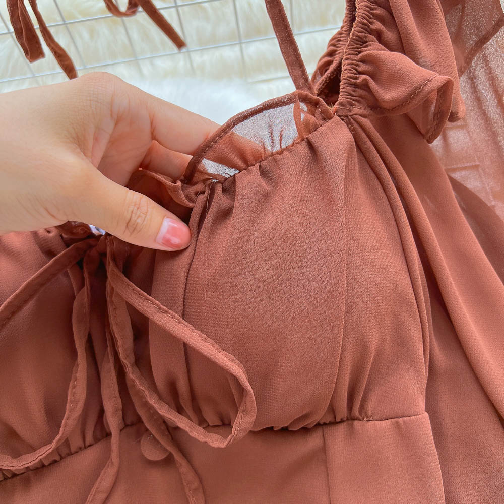 Cropped Manga Flare Decote Halter Valentina