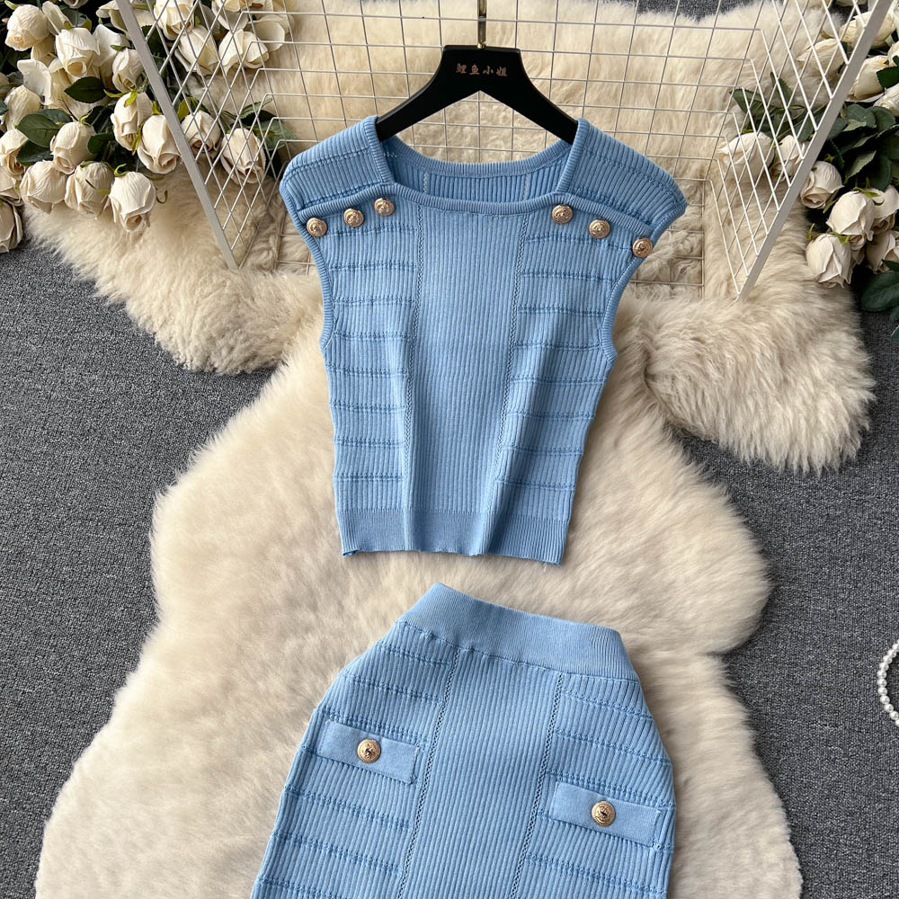 Conjunto Duas Peças Sem Manga Saia Midi Valentina