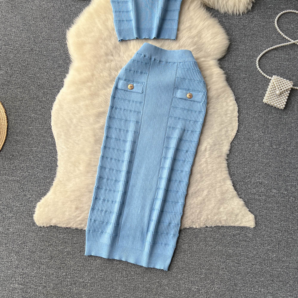 Conjunto Duas Peças Sem Manga Saia Midi Valentina