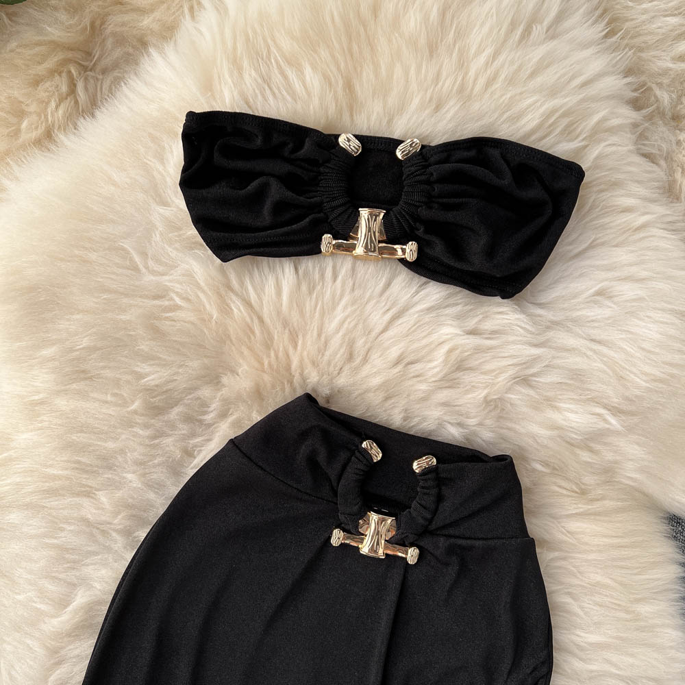 Conjunto Top Tomara Que Caia Saia Longa Serena