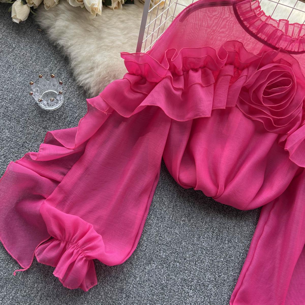 Blusa Manga Bufante Babado Bianca