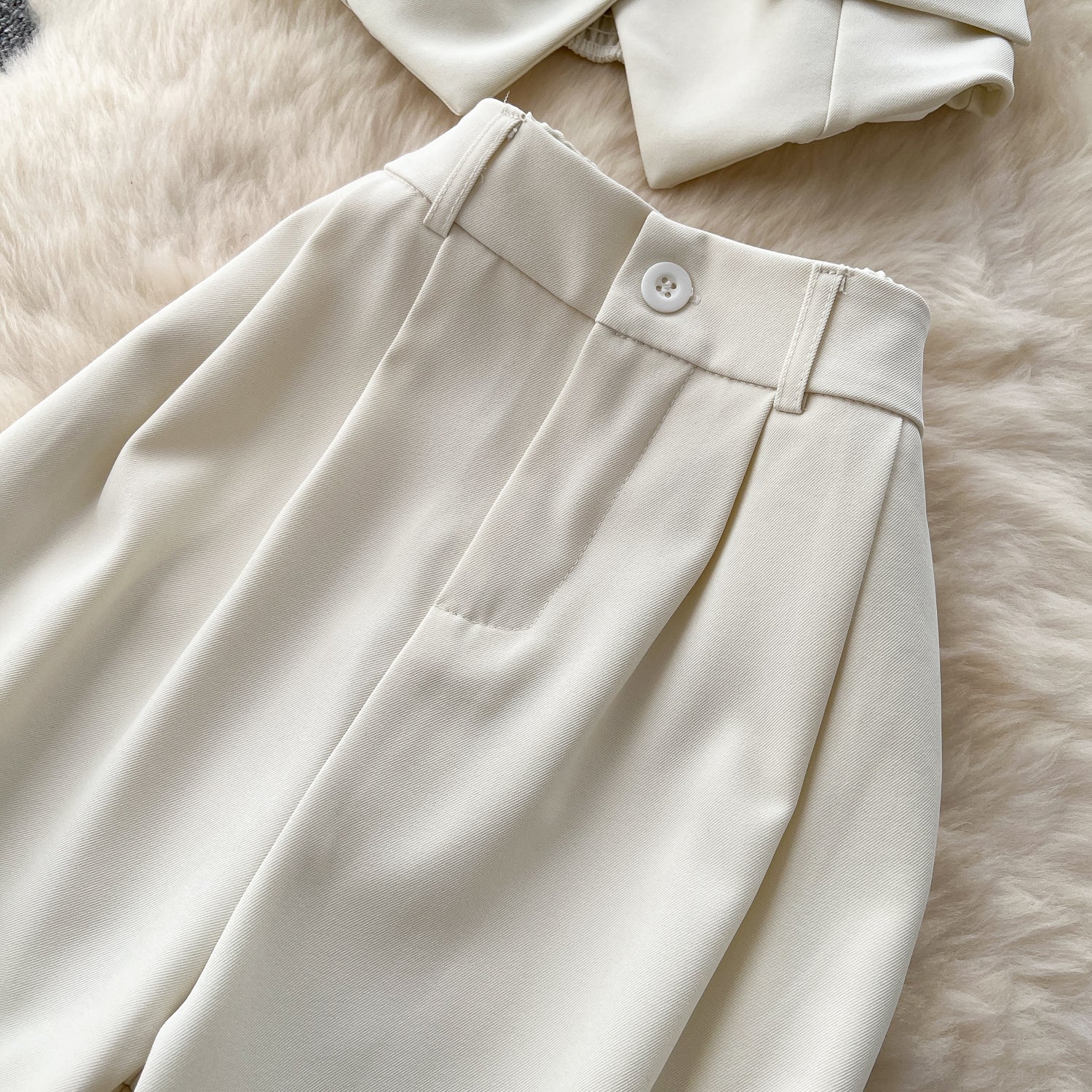 Conjunto Top Estruturado Alça Fina Calça Longa Bianca