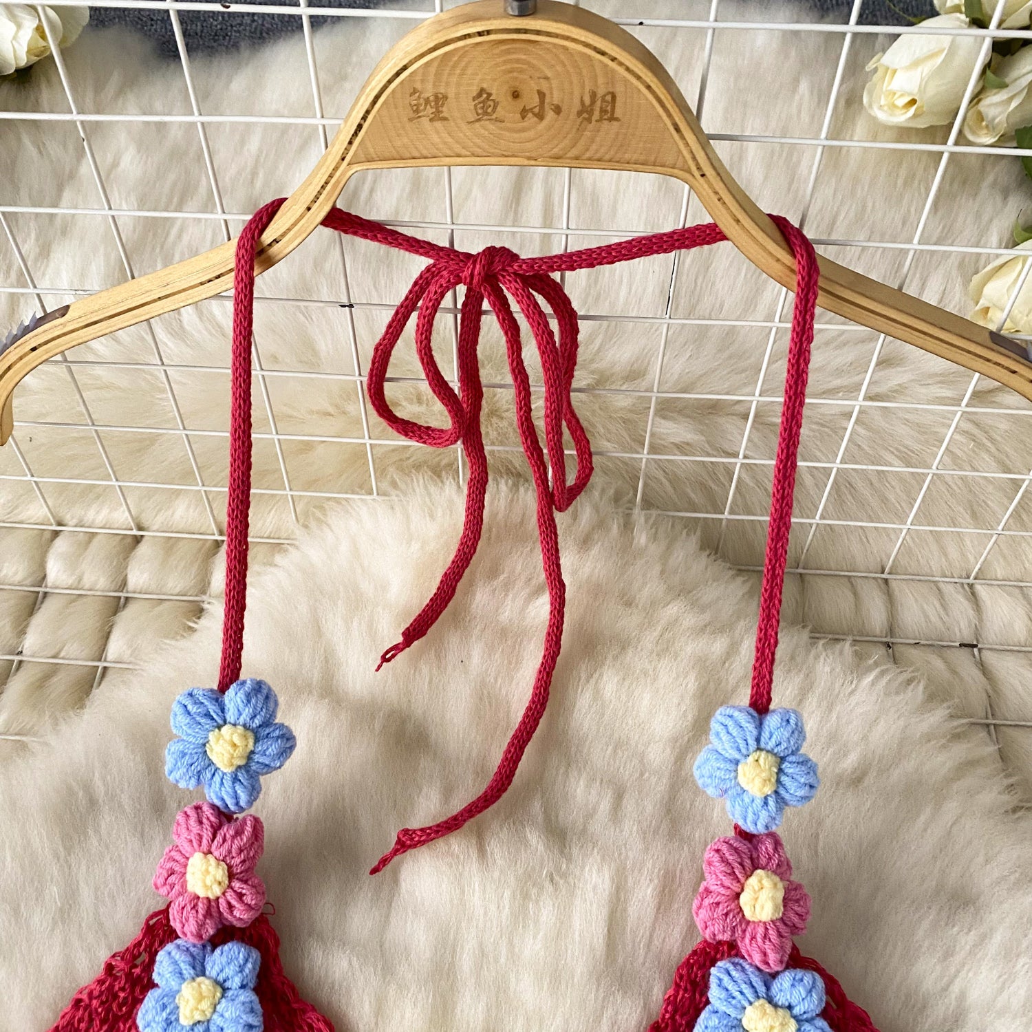 Conjunto Cropped Alça Fina Amarracao Short Tricot Kerolyn