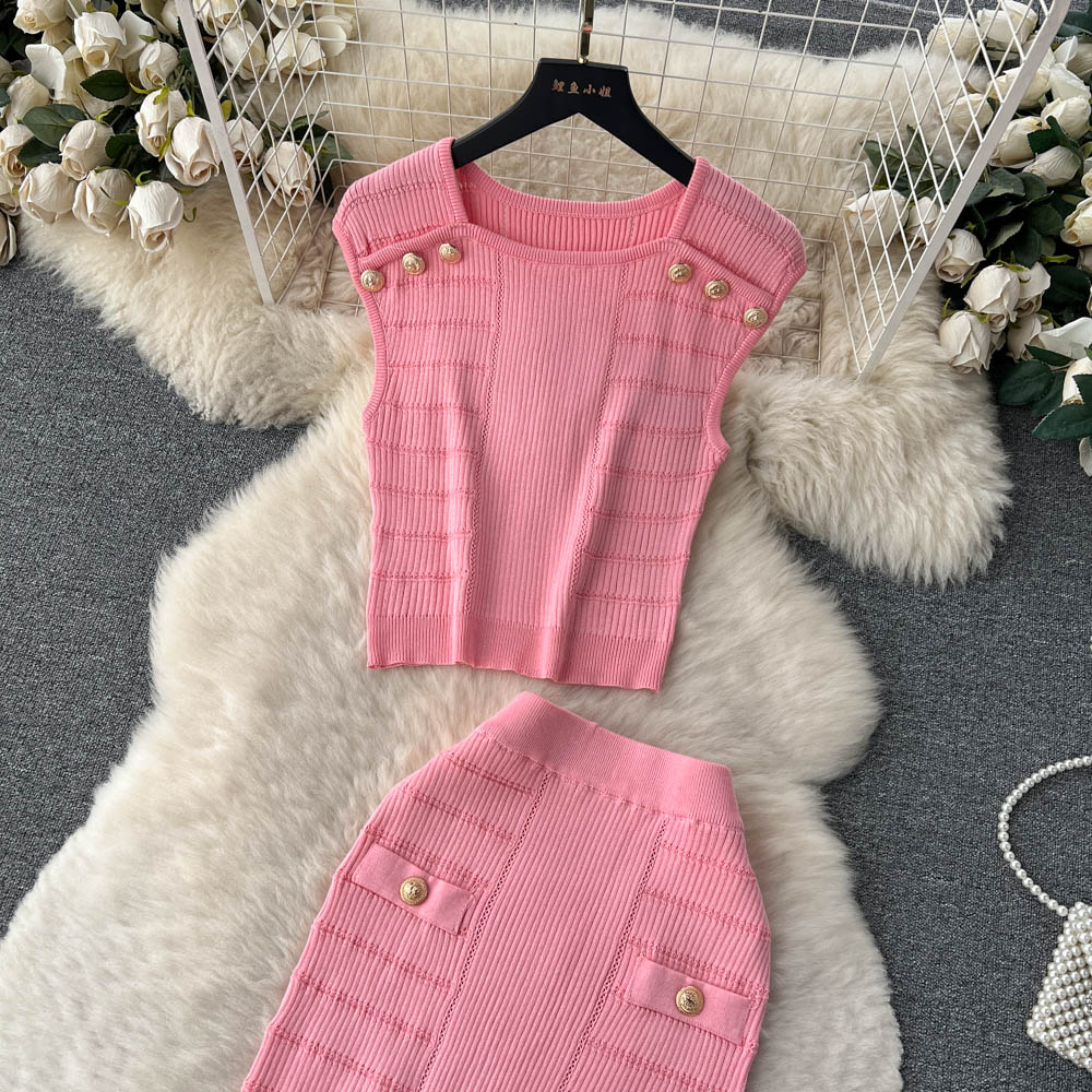 Conjunto Duas Peças Sem Manga Saia Midi Valentina