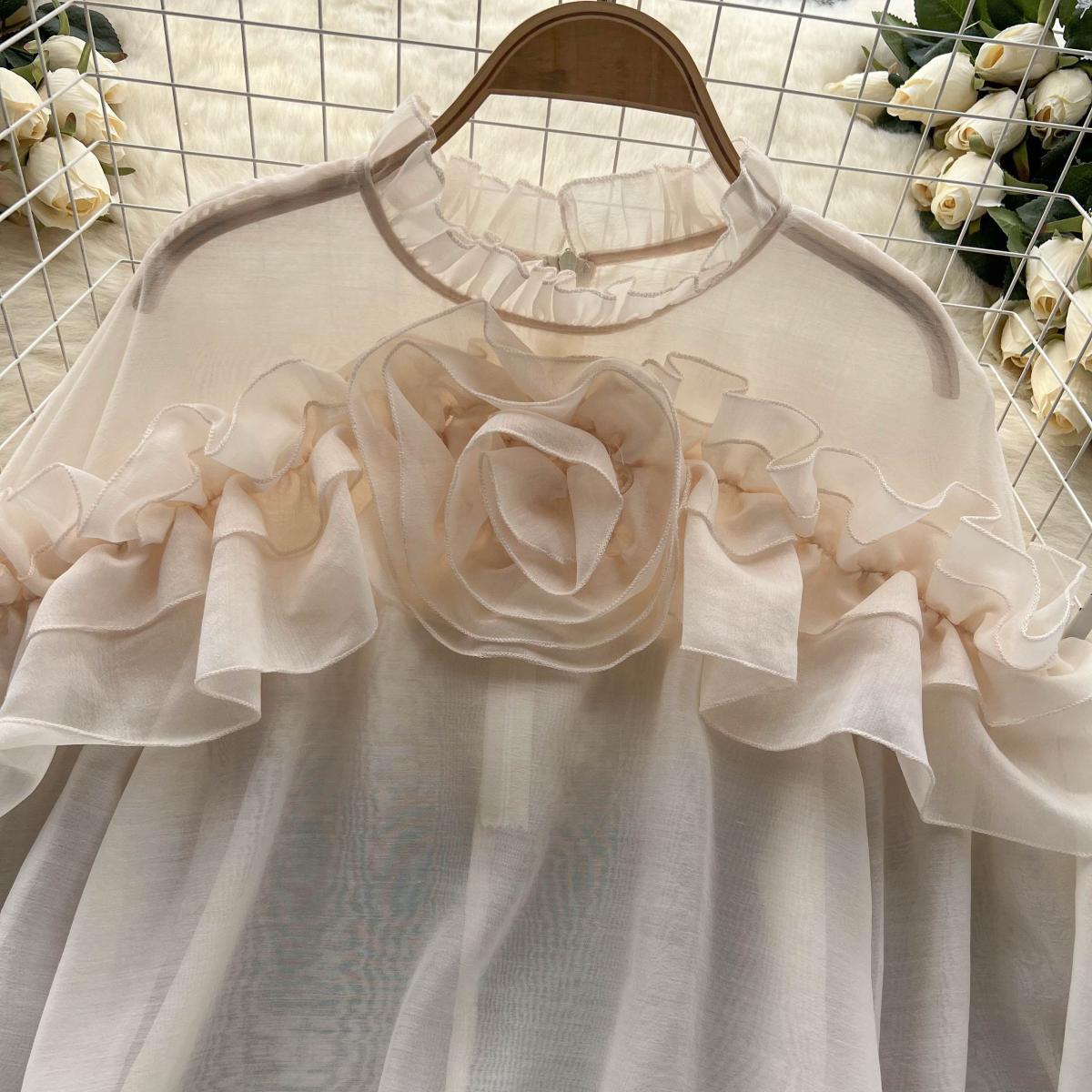 Blusa Manga Bufante Babado Bianca