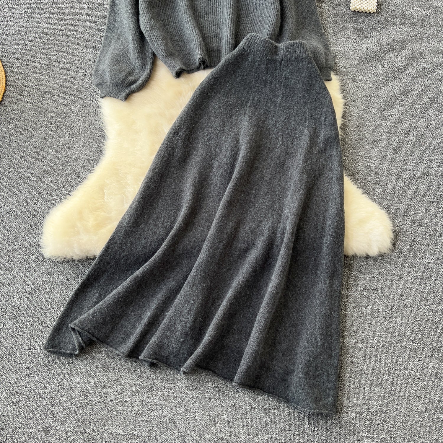 Conjunto Blusa Manga Longa Saia Longa Íris