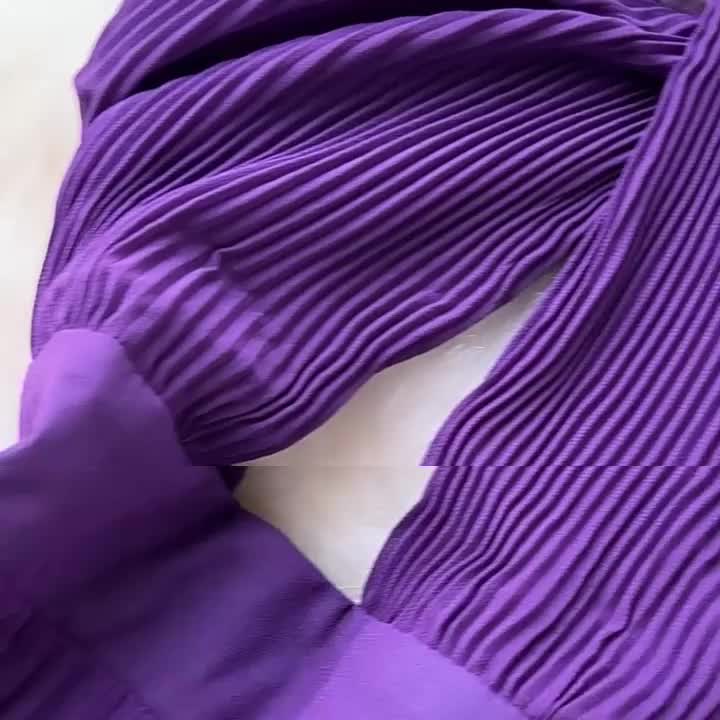 Vestido Longo Plissado Decote Halter Elisa