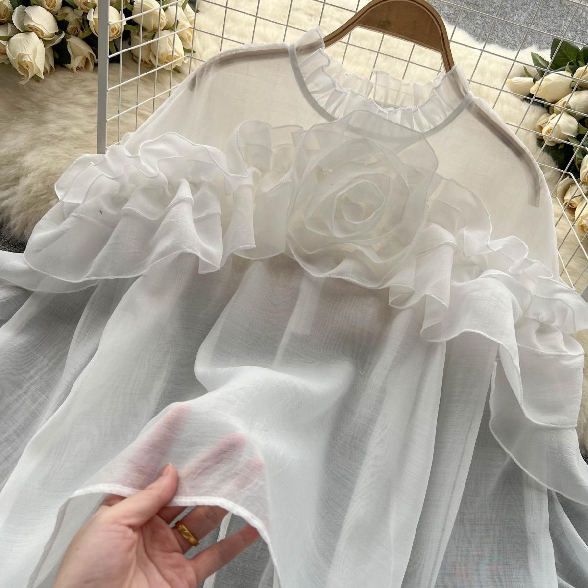 Blusa Manga Bufante Babado Bianca