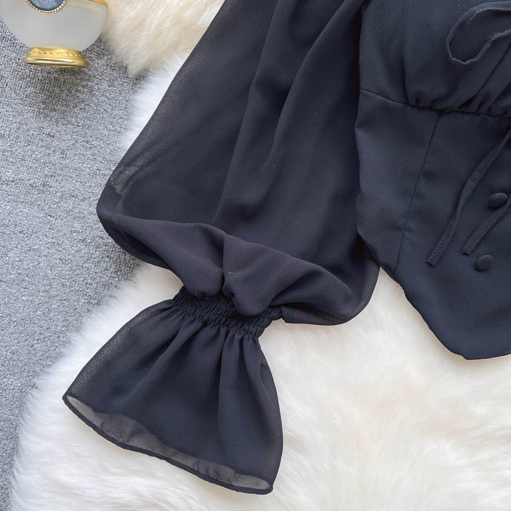 Cropped Manga Flare Decote Halter Valentina