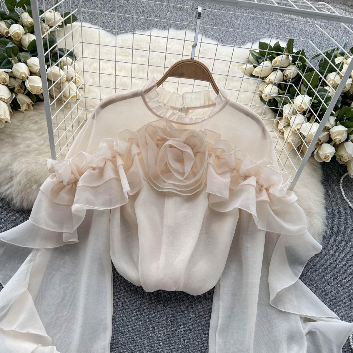 Blusa Manga Bufante Babado Bianca