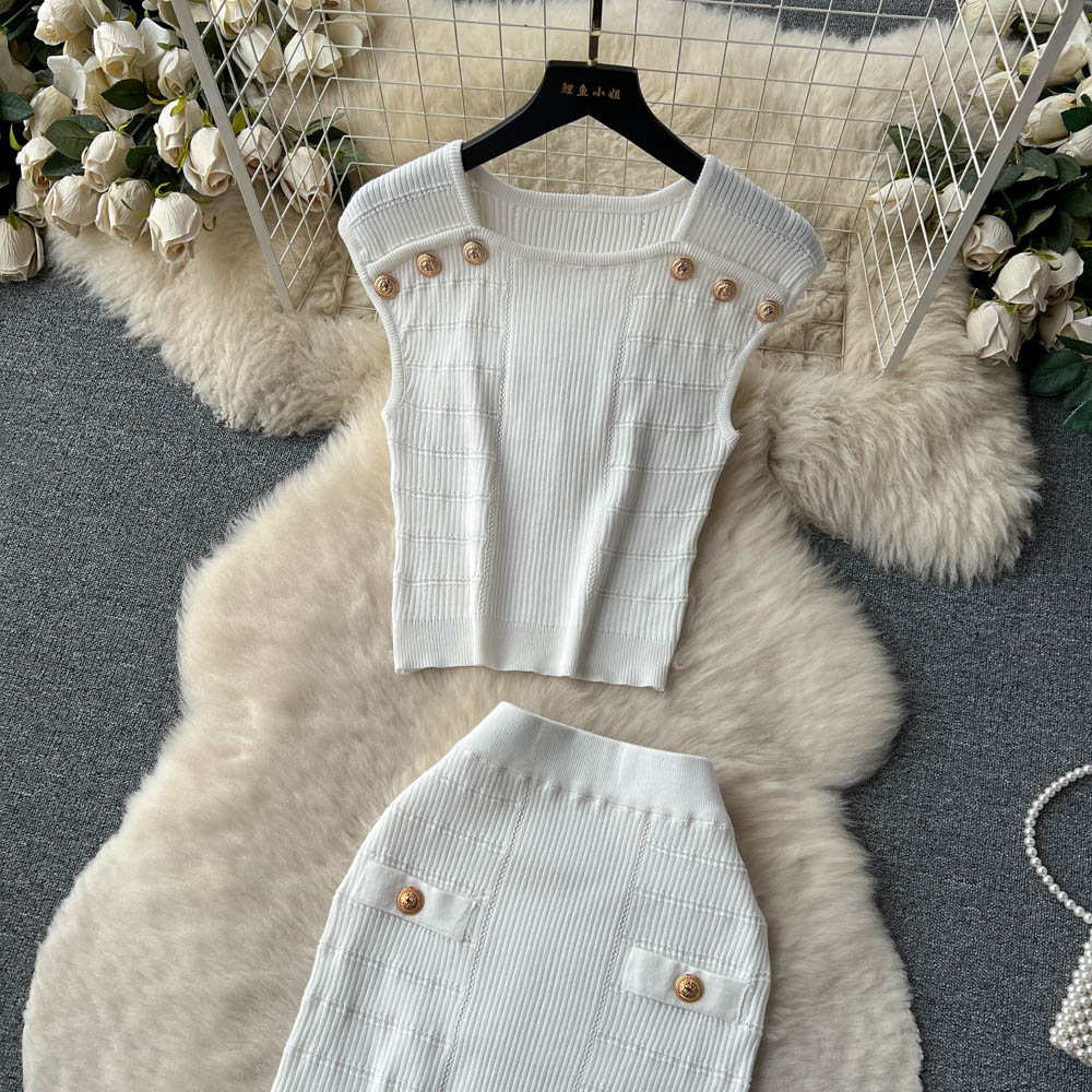 Conjunto Duas Peças Sem Manga Saia Midi Valentina