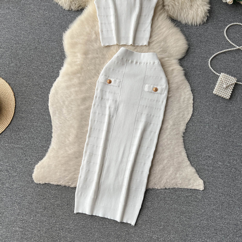 Conjunto Duas Peças Sem Manga Saia Midi Valentina