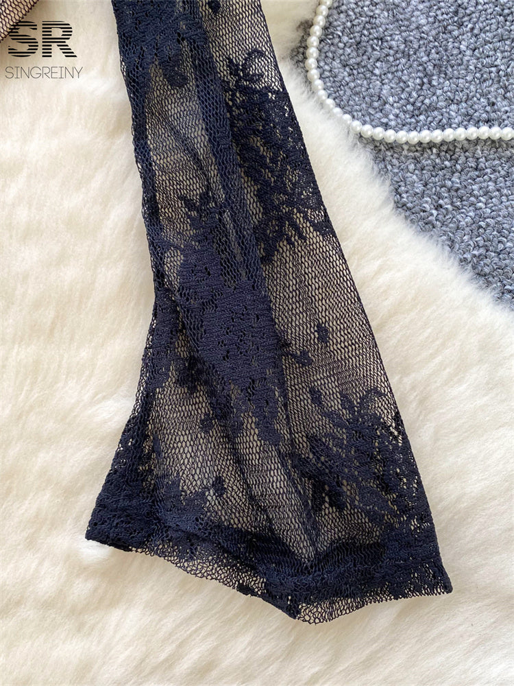 Cropped Manga Longa Renda Justa Sofia